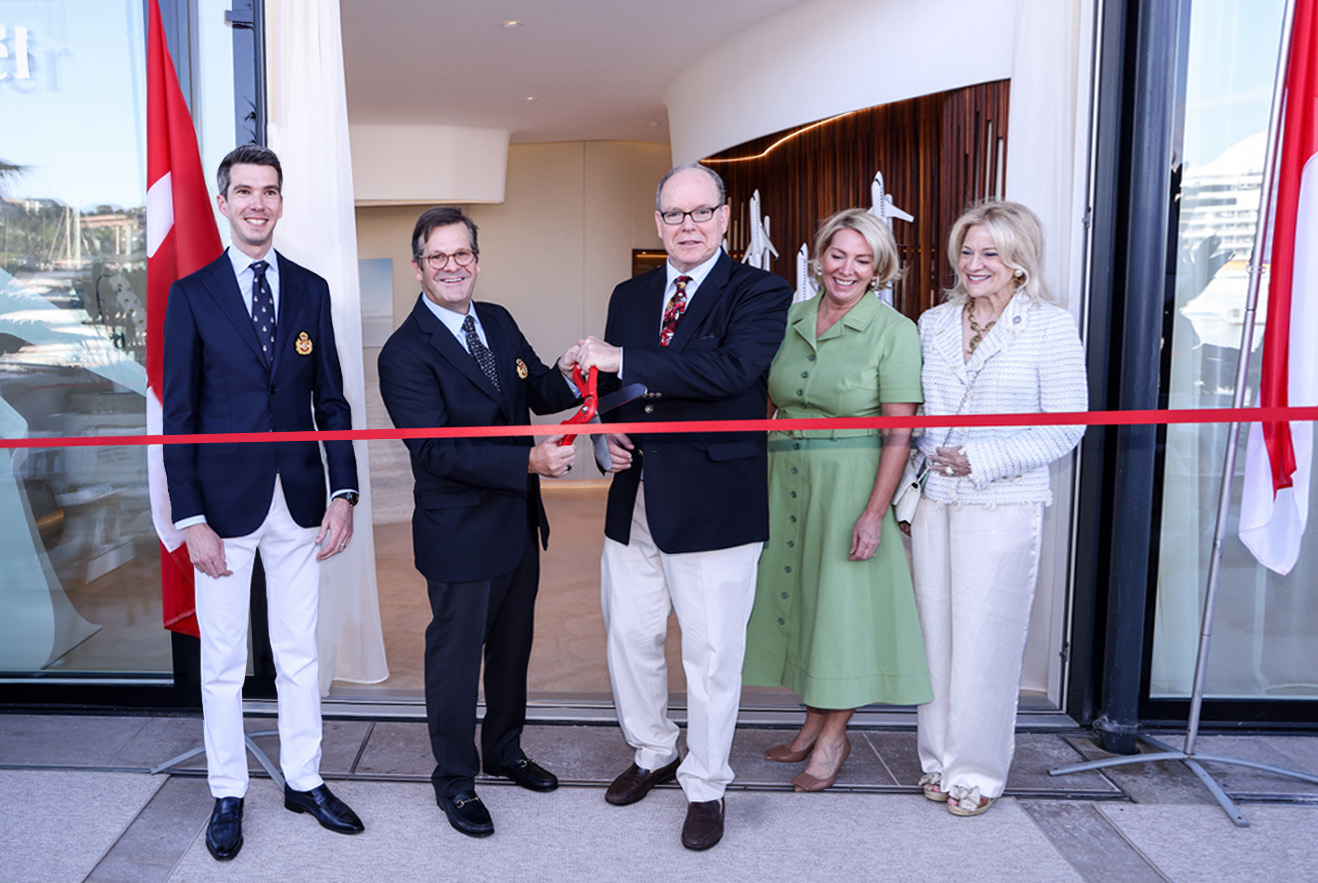 Opening of Bombardier's Aviator Lounge in Monaco with H.S.H. Albert II of Monaco