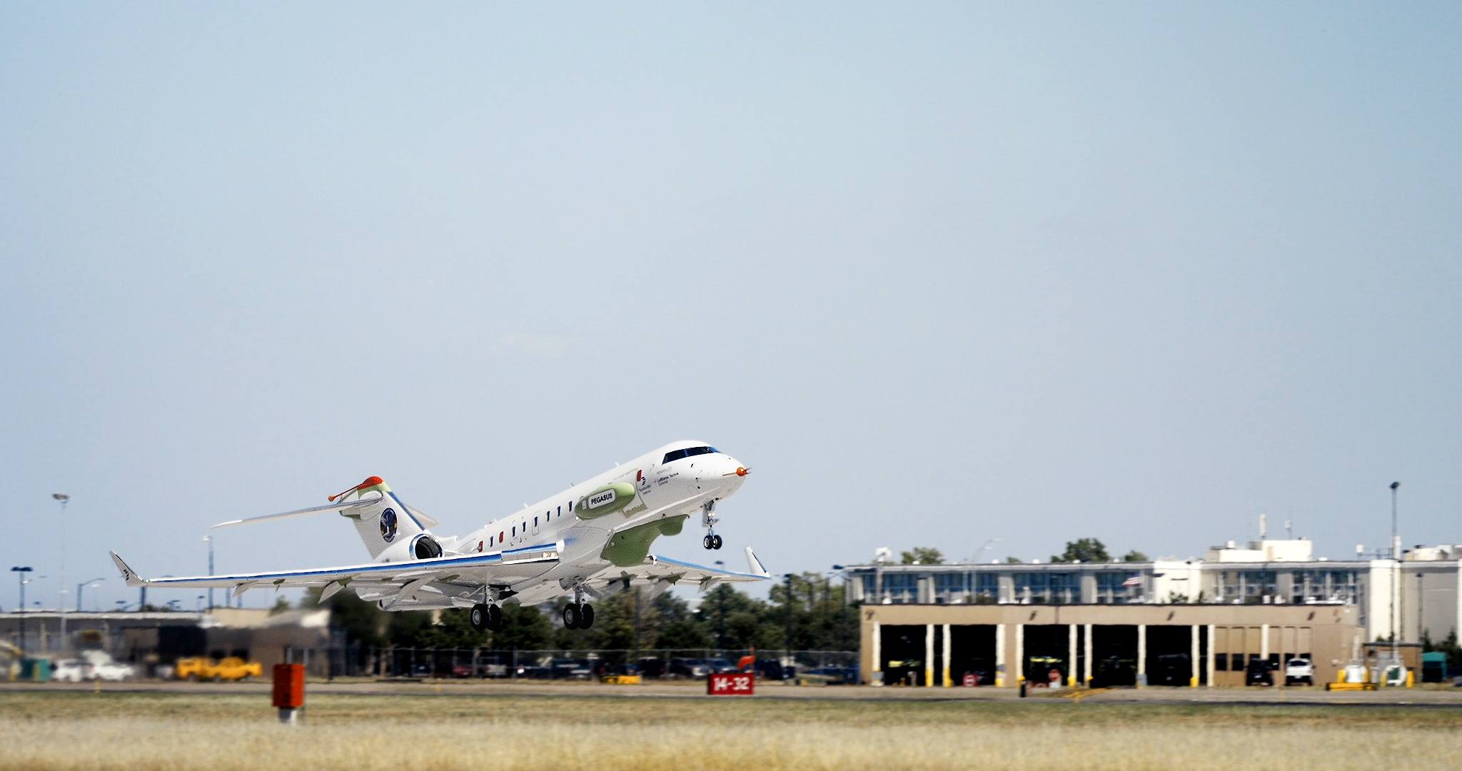 L'avion PEGASUS au décollage