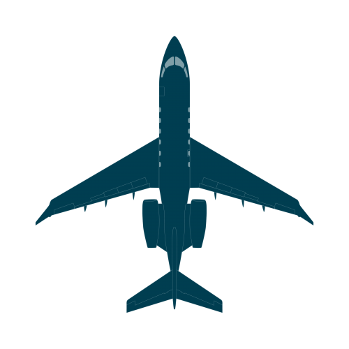 Challenger 3500 top view CAD